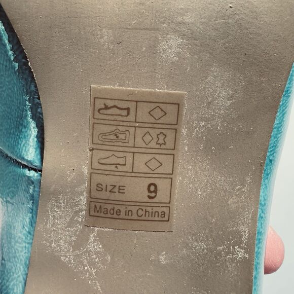 BAIT But Another Innocent Tale Teal patent pumps Size 9 Pin Up Retro Rockabilly - Picture 11 of 11